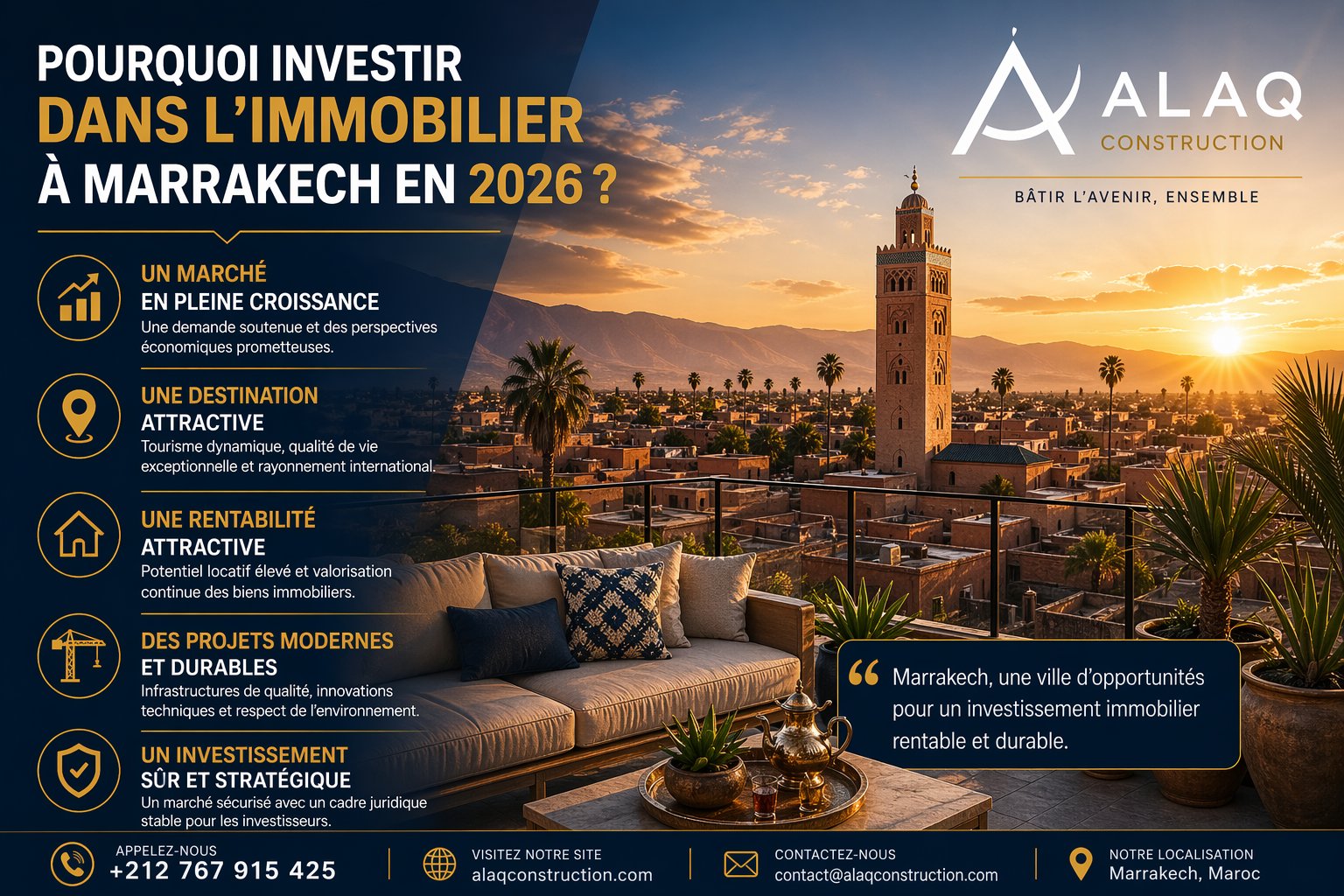 Pourquoi investir dans l’immobilier à Marrakech en 2026 ?